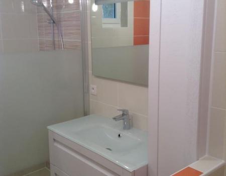 Meuble Salle de bain orange