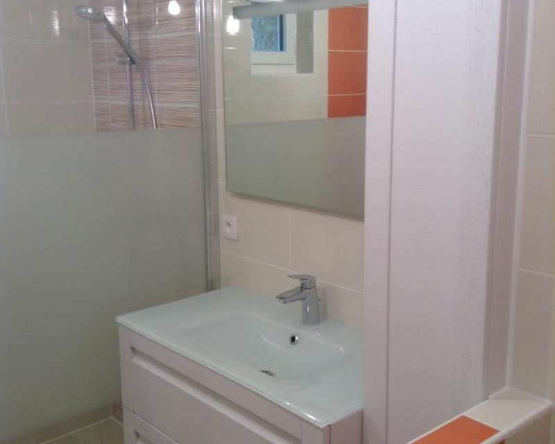 Meuble Salle de bain orange